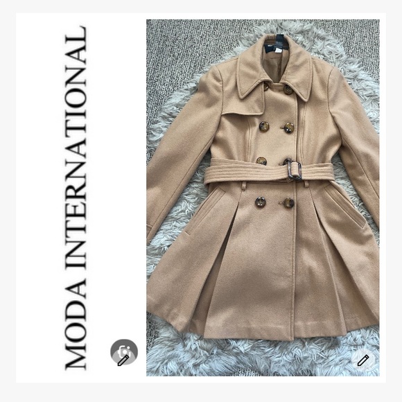 Moda International Ruffle Jacket Moda International | Jackets & Coats | Moda International Camel ...